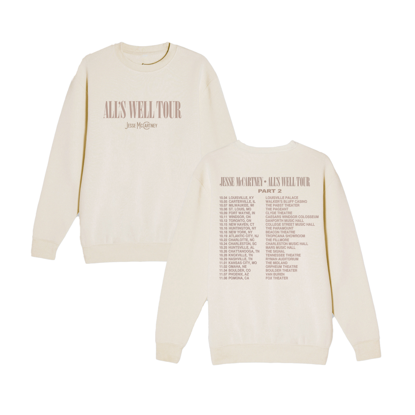 ALL'S WELL TOUR P2 CREWNECK - NATURAL