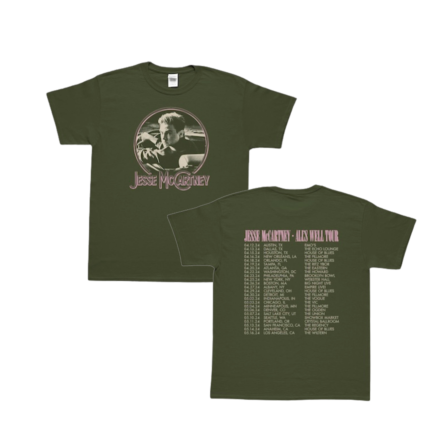 ALL'S WELL TOUR TEE - OLIVE GREEN